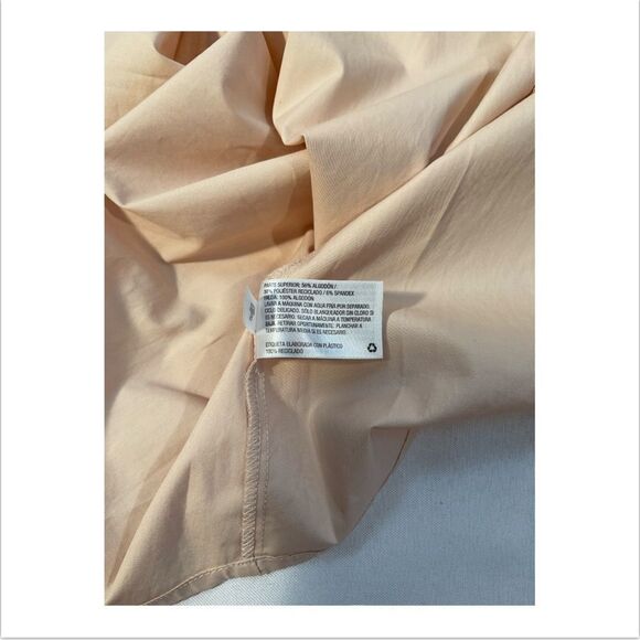 A NEW DAY Women’s Cream Midi Two pockets cotton Polyester dress Size Small - Picture 7 of 15